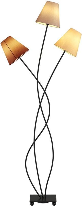 Thumbnail - Stehlampe "Melis" aus Textil für Wohnzimmer & Esszimmer von Lindby