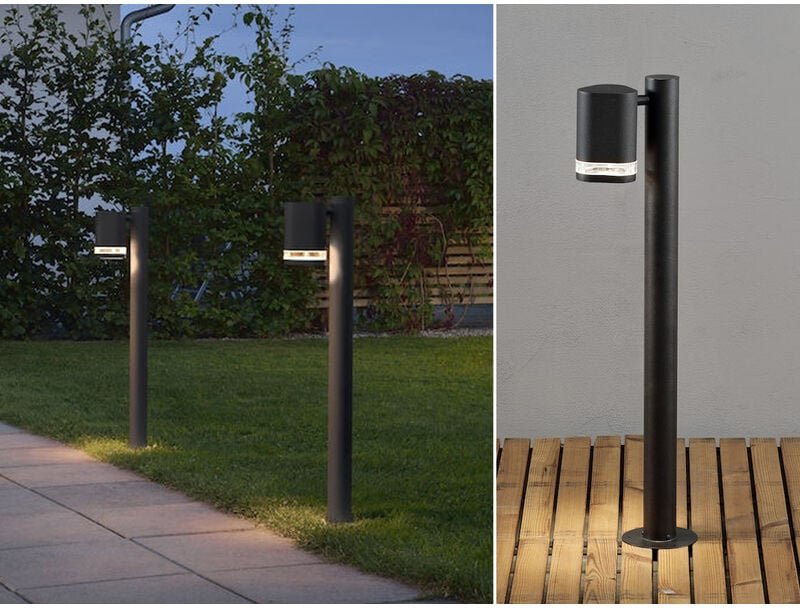 Konstsmide - 2er-Set Aluminium Wegeleuchte modena schwarz, GU10, Höhe 70 cm, IP44