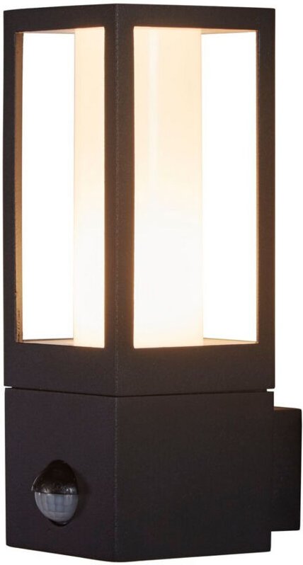 Searchlight - Außenleuchte Wandlampe Hauswandleuchte Bewegungsmelder Alu schwarz GU10 Garten