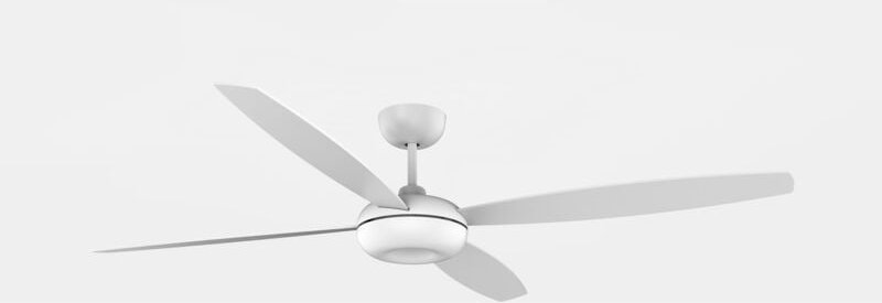 Ventilador Kudari Blanco Madera clara Blanco