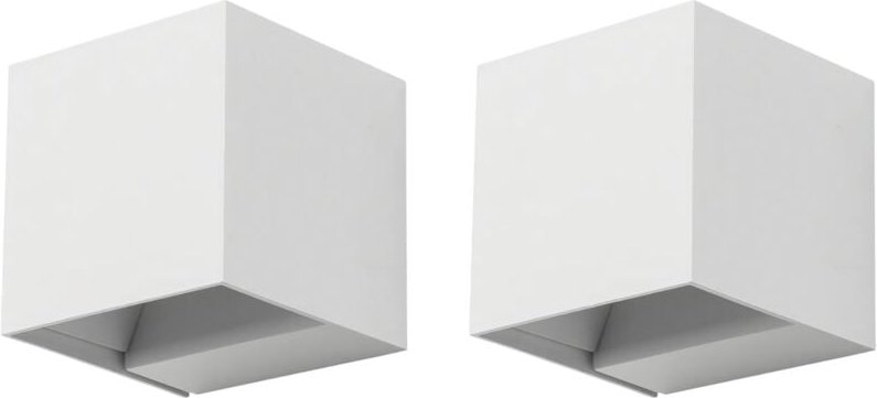 Rex (2uds) Aplique Exterior led con Haz de Luz Modulable IP54 Luz led Blanco Cálido 3000K 5.2W y 244lm Blanco - Forlight