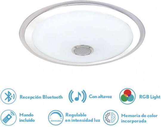 Fabrilamp - Magellan deckenleuchte 48w 3 farben+rgb 8,5x44x44 cm bluethooth 3744lm.dim.und fernbedienung m/memory
