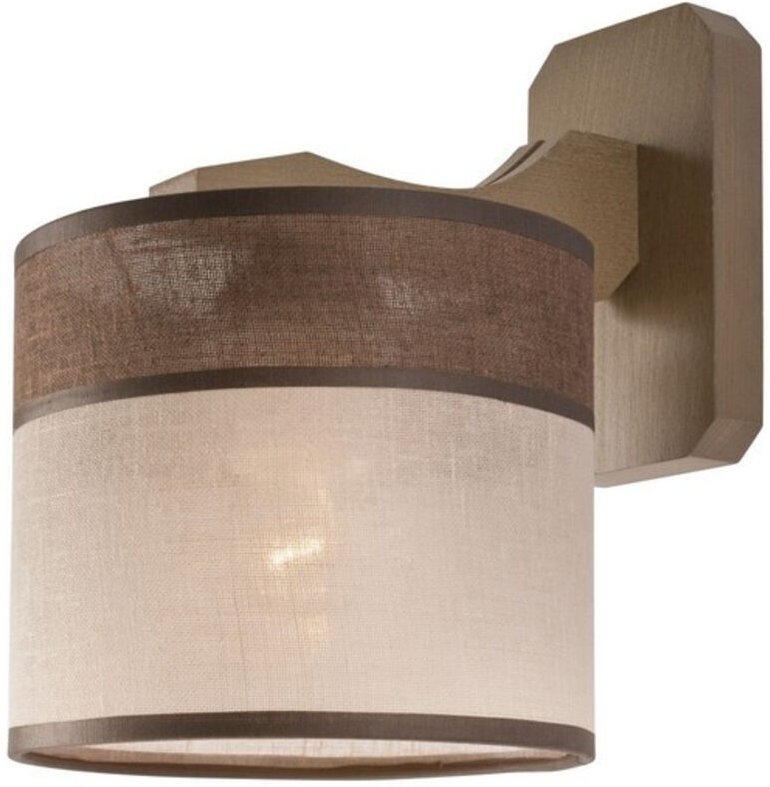 Lamkur Lighting - Lamkur Andrea Wandleuchte mit Stoffschirm Sonoma, 1x E27