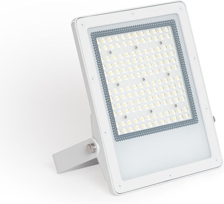 Efectoled - led- Fluter 100W Dimmbar 0-10V 170 lm/W IP65 elegance Slim pro Weiss 4000K Asymmetrisch 80ºx155º Neutralweiß