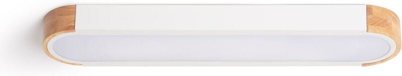 LED-Deckenleuchte 18W Holz und Metall 140x650 mm CCT Wählbar Dari Lang Weiß