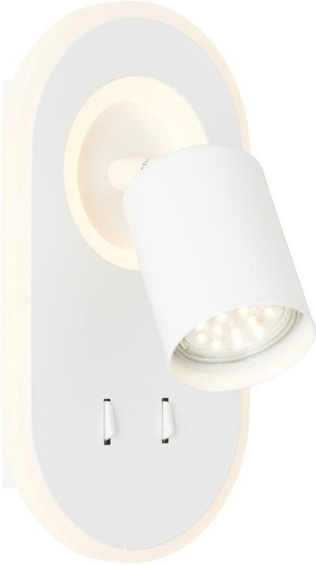 Thumbnail - BRILLIANT Lampe, Kimon LED Wandspot weiß, 1x PAR51, GU10, 5W geeignet für Reflektorlampen, Kopf schwenkbar