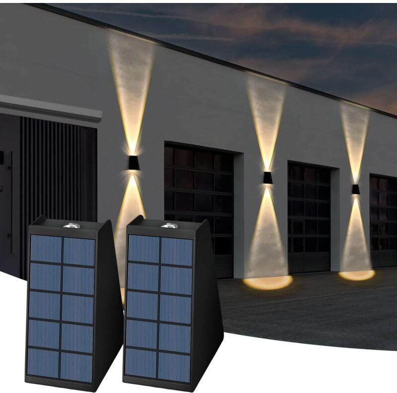 Thumbnail - Solar-Wandleuchte für den Außenbereich, wasserdichte Gartendekoration, Solar-Veranda-Licht für Zuhause, Terrasse, Verand...