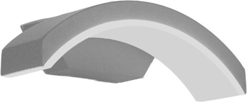 Fabrilamp - Wandleuchte außen 12w 3000k koala grau ip65 11.1x27.4x8.2 cm 600lm