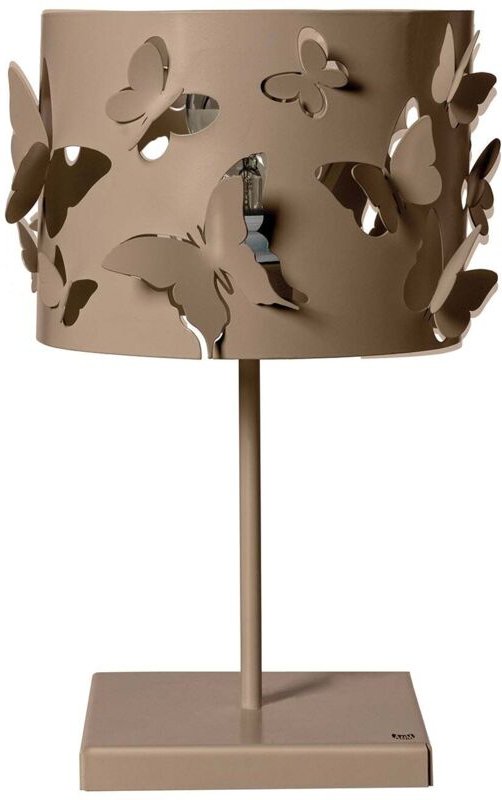 Thumbnail - Farfallosa – Tischlampe 20x20x37 cm, Eisen Beige, E27 – Made in Italy