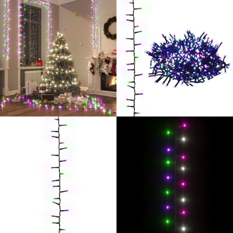 LED-Lichterkette mit 3000 LEDs Pastell Mehrfarbig 65 m pvc - Weihnachtsdeko - LED-Lichtringe - Lichterkette - Innenbeleu...