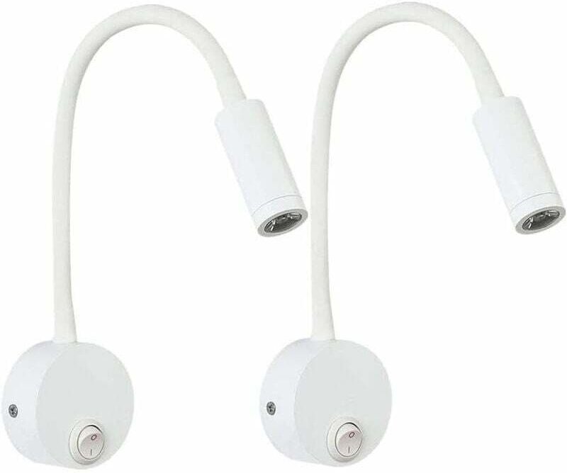 Lot de 2 Appliques Murales LED Interrupteur Intégré 3W Éclairage Chambre Enfant