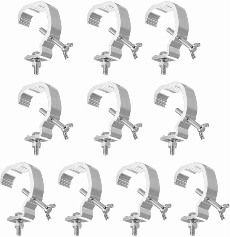 Zoternen - 10er-Pack DJ-Lichthakenklemmen für Traversenhalterung, 35–52 mm C-Klemme, Lichttraversenhalterung, Halbkupplu...