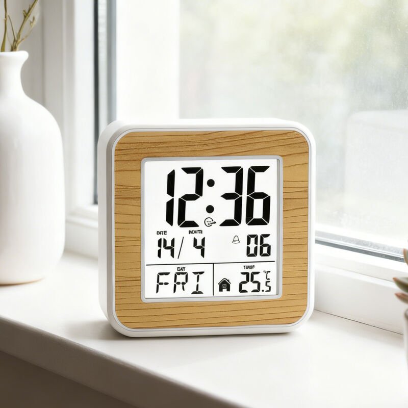 Thumbnail - 2er Set Luminöse Digitalwecker für Kinder und Studenten, Temperaturanzeige, Ewiger Kalender, Snooze-Funktion, Manuelle Z...