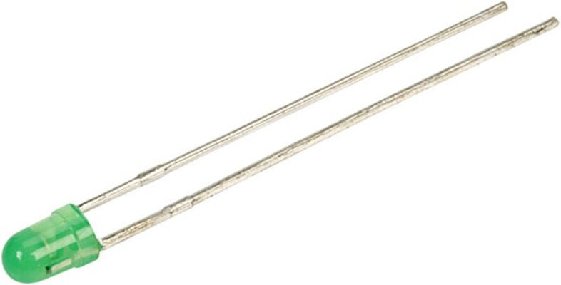 Thumbnail - Kingbright - led bedrahtet Grün Rund 3 mm 20 mcd 40 ° 11.5 mA 14 v