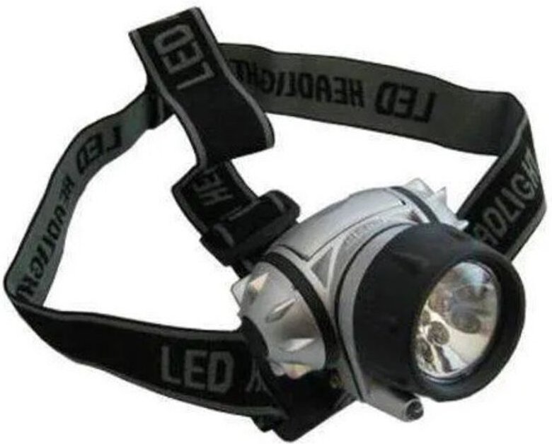 Stirnlampe mit Schalter 10+2 Leds.