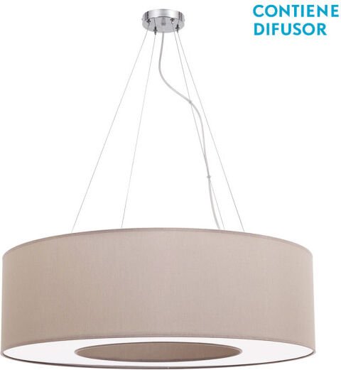 Große Pendelleuchte haiti 4xe27 chrom/stein regx80x80 cm