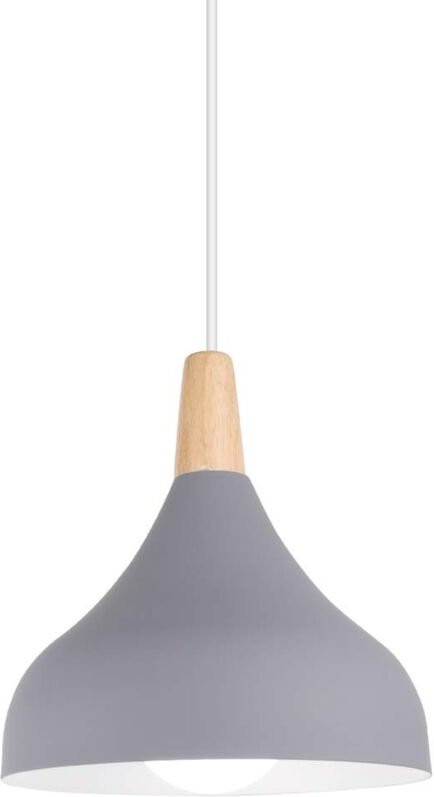 Hängelampe Retro Ø20cm Pendelleuchte Moderne E27 Metall Holz Hängeleuchte für Schlafzimmer Esszimmer Küche Wohnzimmer (G...