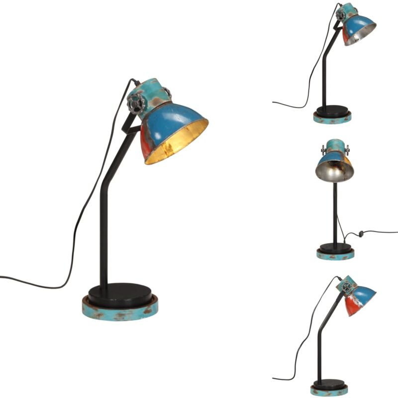 Schreibtischlampe 25 W Mehrfarbig 18x18x60 cm E27 - Tischleuchte - Industrielampen - Wohnraumleuchten - Esszimmerlampe -...