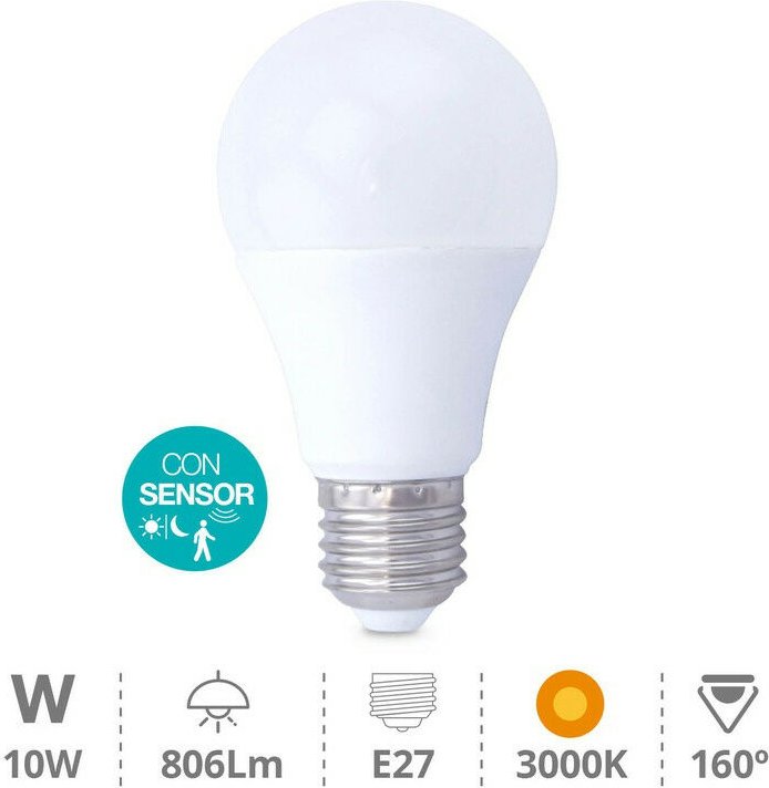 GSC - Led Glühbirne E27 10w 2700k Anwesenheits-/Krepuskularsensor 002005159