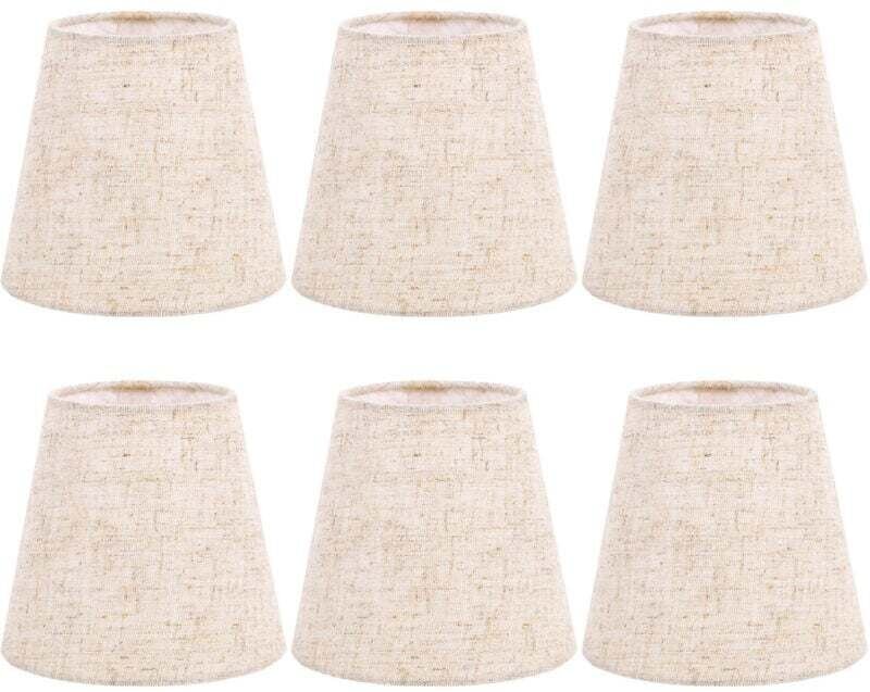 Klemmbare Lampenschirme, 6er-Set für E14-Glühbirnen, Stoff-Wandleuchte, Kronleuchter, Tischlampe