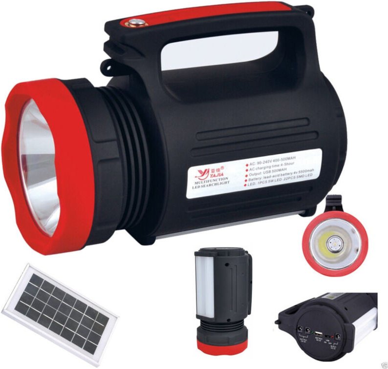 Trade Shop Traesio - Trade Shop - solar power kit panel taschenlampe batterie lampe led-lampe usb -