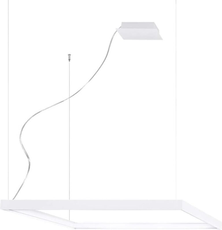 Hängeleuchte Designlampe Pendelleuchte led Wohnzimmerlampe Alu weiß l 80 cm