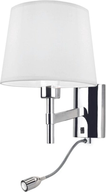 Bristol - led 2 Light Innenwandleuchte Chrom mit Leselampe, E27 - Leds-c4