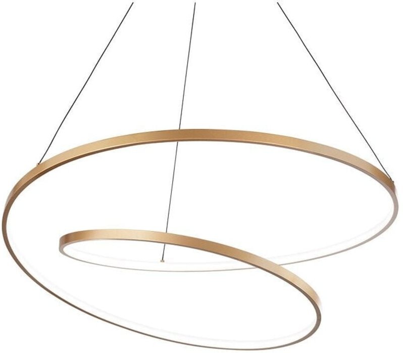 Thumbnail - Oz 80cm integrierte LED-Pendel-Deckenleuchte Messing 2700K - Ideal Lux