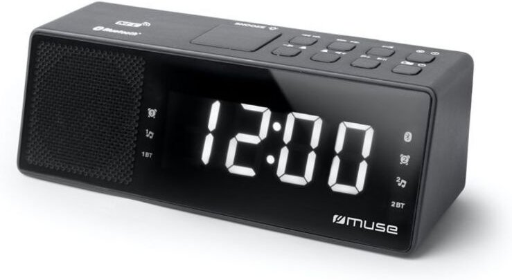 Schwarzer doppelradiowecker - Muse - m172bt