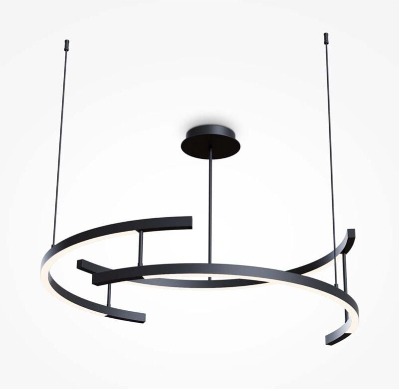 Pendelleuchte Pendellampe Hängeleuchte Esszimmerlampe Alu schwarz led h 85 cm