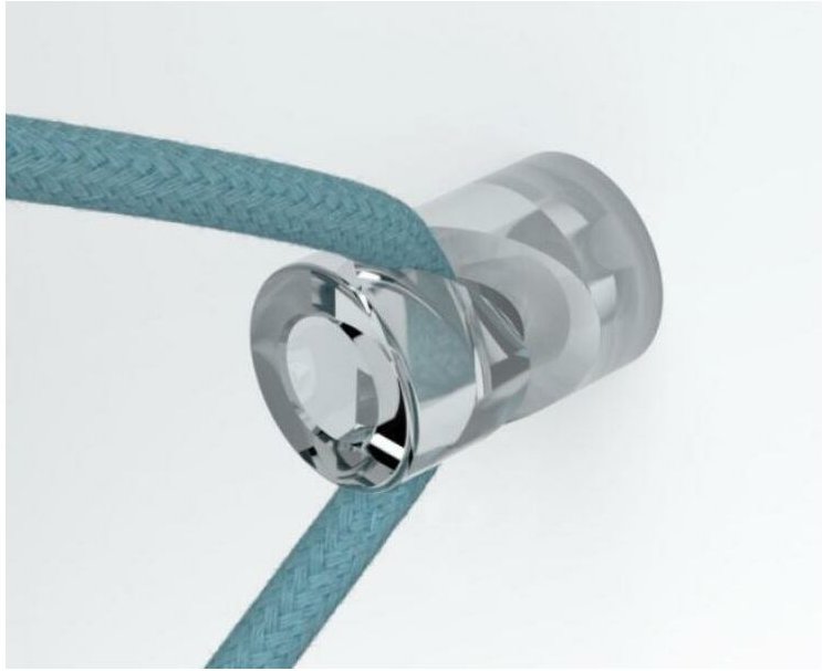 Creative Cables - Creative-cables italia dezentraler v-haken fÜr decke oder wand fÜr textiles elektrokabel transparent d...