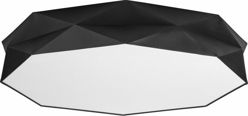 Deckenlampe BISO Schwarz Weiß Stoff Flur Leuchte