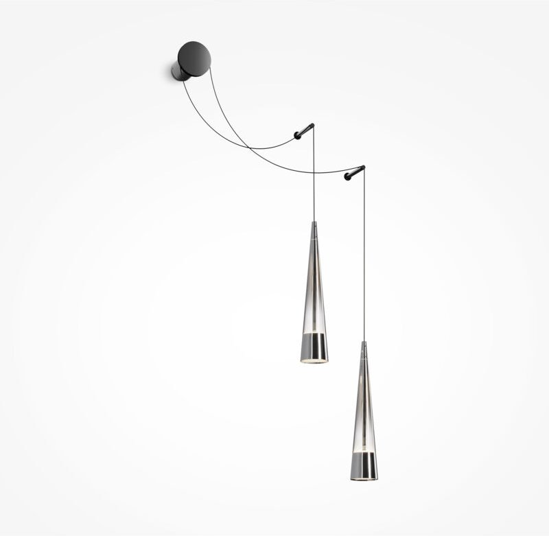 Thumbnail - Maytoni Sintesi Moderne 2-flammige Wandleuchte Chrom 3000K