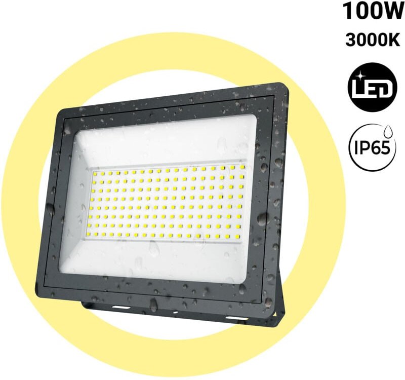 LED Außenstrahler - Slim - 100W - 9800lm - IP65