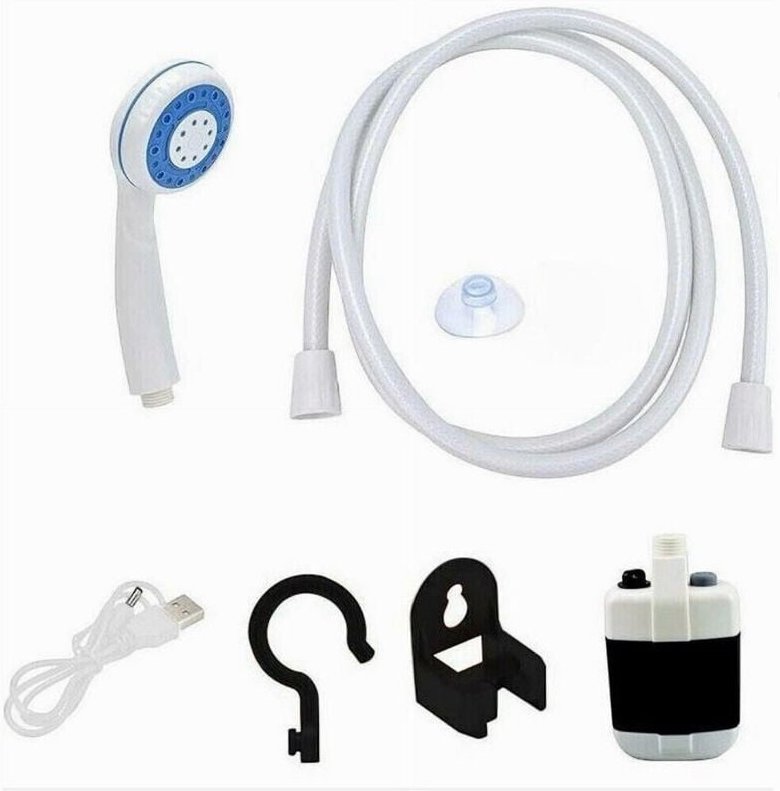 Trade Shop Traesio - Trade Shop - Tragbare, batteriebetriebene, wiederaufladbare Dusche für Campingboote mit elektrische...