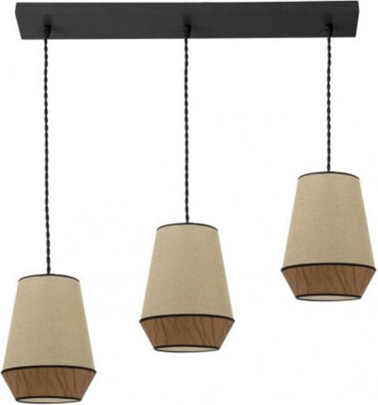 Fabrilamp - Lineare Lampe Saco/braun Modell Campana 3xE27 dimmbar