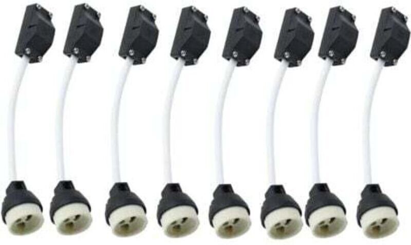 Packung mit 10 GU10-Keramikfassungen mit Kabelanschluss, 2A 250V GU10-Sockeladapter mit isoliertem Kabel für GU10-LED-, ...