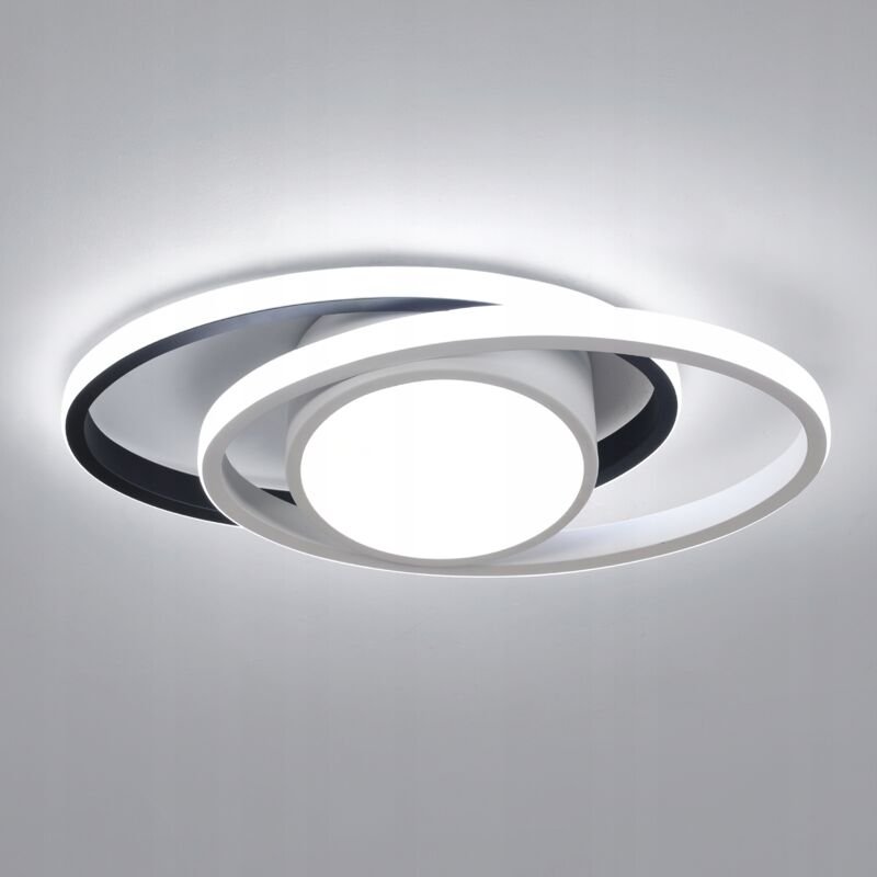 GOECO Runde LED-Deckenleuchte, 39 W, moderne Deckenleuchte für Flur, Schlafzimmer, Badezimmer, Küche, Wohnzimmer, Kaltwe...