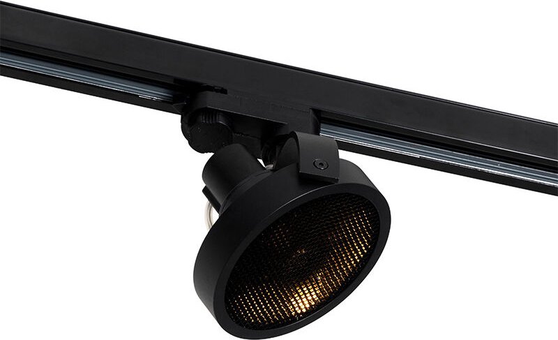 Schienenspot Schwarz für 3-Phasen Schiene GU10 111mm - 3-Phasen Master Honey
