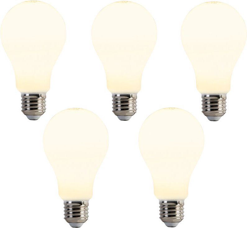 5er Set E27 LED-Glühbirnen A67 Opal 8W 900lm 2700K