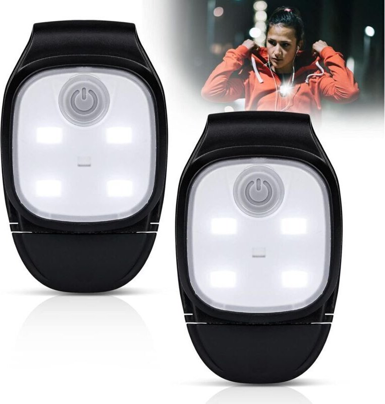 2-teiliges Clip-On-Lauflicht, LED-Nachtlauflicht für den Außenbereich, USB-aufladbar, reflektierendes Sicherheitslicht, ...