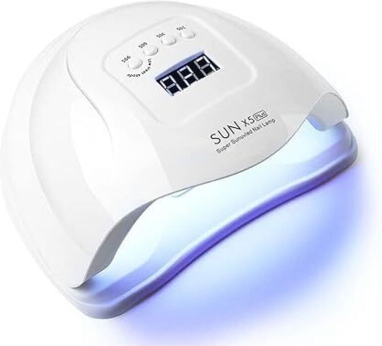 Aushärtende Nagel Lampe 80w/110w Schnelltrocknende Maniküre Phototherapie Maschine UV Gel Nagel Lampe (weiß)