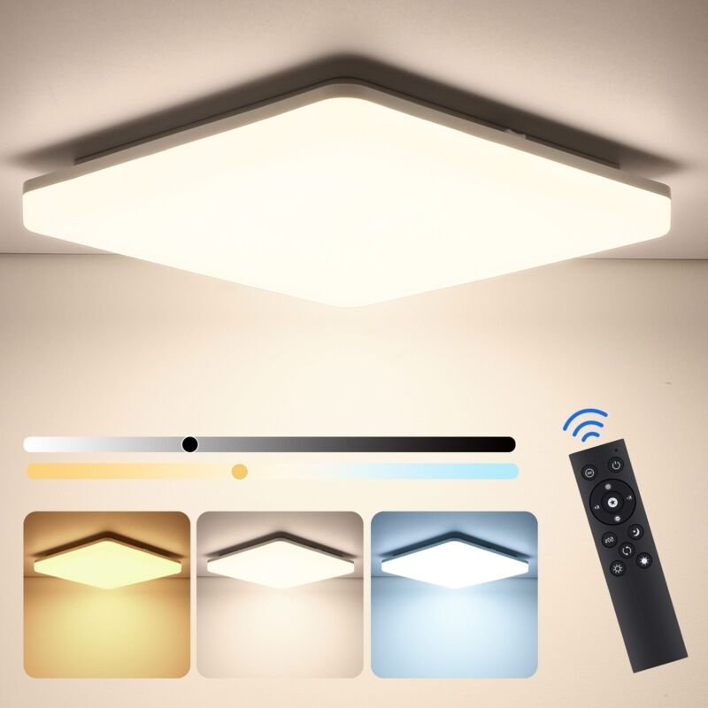 Led Deckenleuchte Dimmbare LED-Deckenlampe 18W 1800 Lumen Weiß