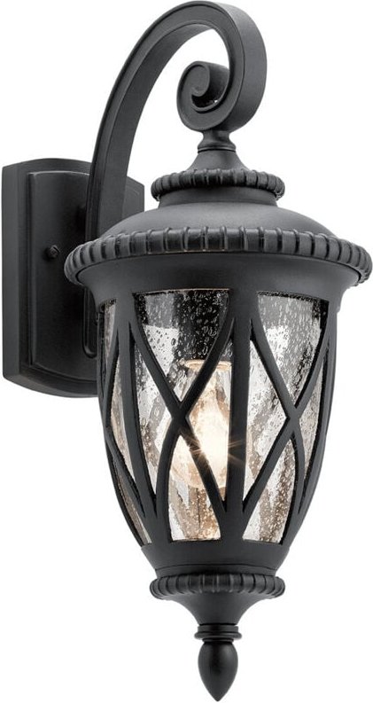 Admirals Cove Outdoor 1 Lichtwandlaterne, strukturiertes Schwarz, IP44, E27 - Elstead