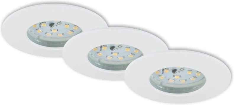 Briloner - led Einbauleuchten Einbaulampe 3er Set IP44 400 Lumen 5W weiß Ø7,5 cm