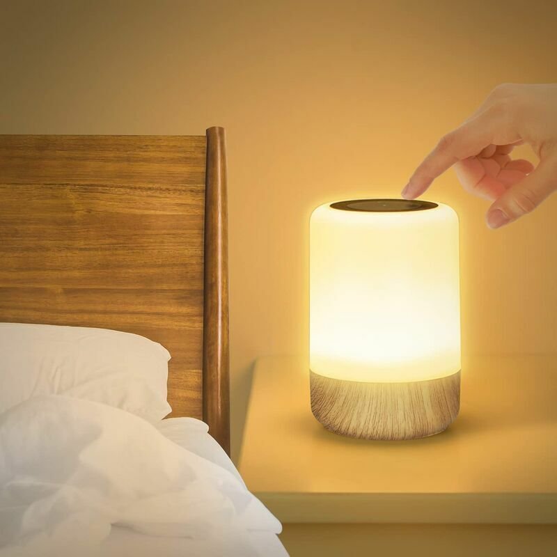 Drahtlose dimmbare Touch-Nachttischlampe, LED-Akku, 4 Dimmer, 3 Helligkeiten, wiederaufladbare LED-Nachttischlampe für K...