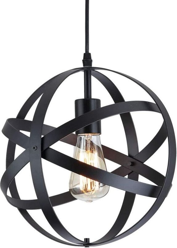 Industrielle Pendelleuchte, Vintage-Design, Metall-Deckenleuchte mit Lampenschirm und Kronleuchter, E27-Fassung, Wandleu...