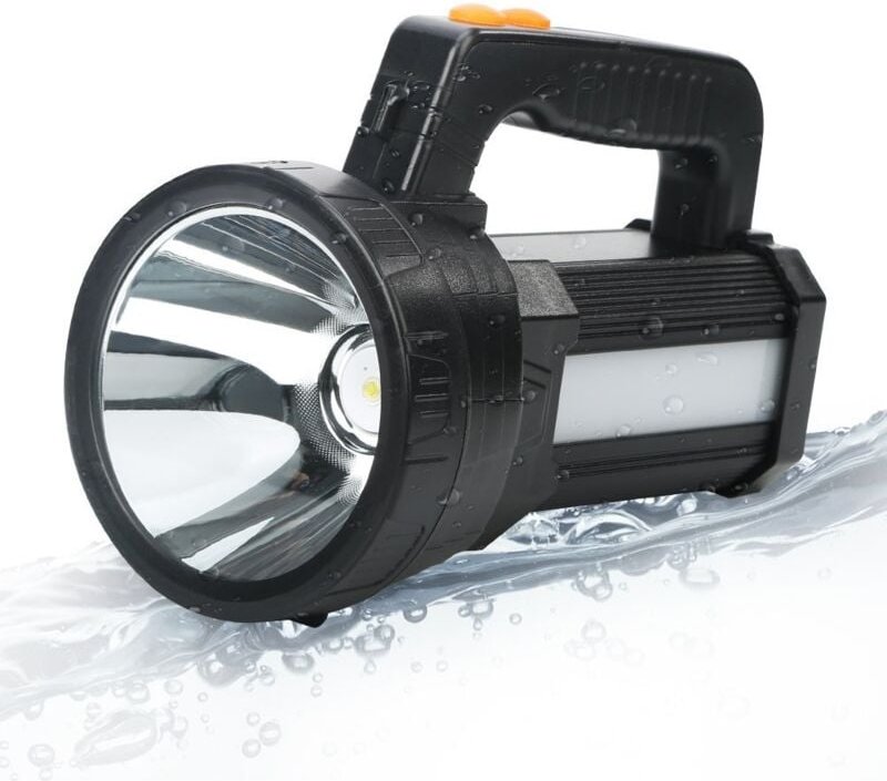BEBUSINGOTO Ultrastarke LED-Taschenlampe, 9600 mAh/11000 Lumen/wasserdicht IPX4, wiederaufladbare LED-Taschenlampe zum W...