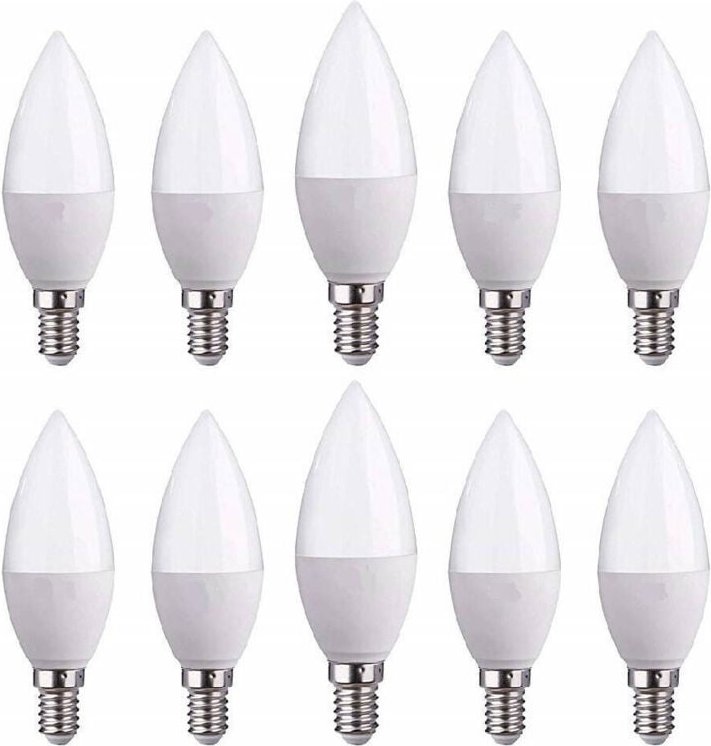 Trade Shop Traesio - Trade Shop - LED-Glühbirnen E14 C37 Kerzenform, 4,5 w, warmes, kaltes, natürliches Licht -