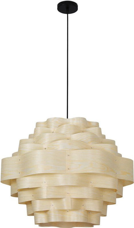 Thumbnail - Holz-Deckenlampe - Pendelleuchte im Boho-Bali-Design - Aura Natural wood